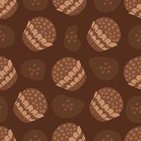 Chocolate seamless pattern with candy vector