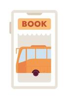 Purchasing pass before boarding bus flat concept vector spot illustration. Editable 2D cartoon object on white for web UI design. Ticket booking app creative hero image