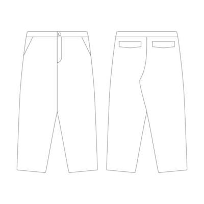template baggy pants vector illustration flat design outline