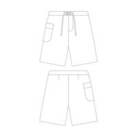 template boardshorts vector illustration flat design outline clothing collection