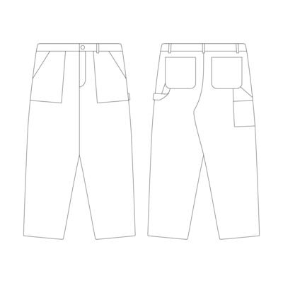 Cargo Pants Template Vector Art Icons and Graphics for Free Download