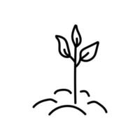 mano dibujado vector ilustración de planta brote.