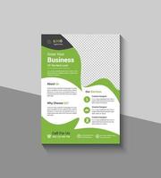 Creative Green Flyer Template Design vector