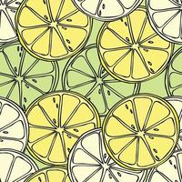 Lemon summer fruit seamless pattern for textile design vector