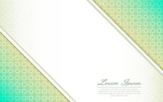 A white and green background islamic background theme vector