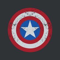Captain America shield. Editable textures vector