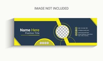 creative email signature design template vector