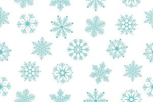 Simple Christmas seamless snowflake pattern. Vector illustration