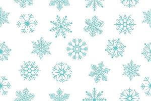 Simple Christmas seamless snowflake pattern. Vector illustration