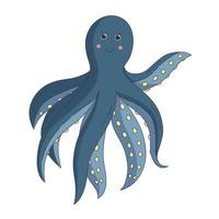 Isolated octopus. Vector illustration