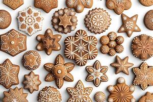 galletas en un blanco antecedentes. neural red ai generado foto