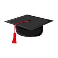 Graduation cap with tassel. Element for degree ceremony and educational programs design vector