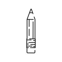 Back to School thin line icon. Vector education icons. Lesson, Study, Learning, Courses. Student pencil.