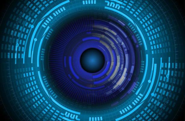 Modern Cybersecurity Eye on Technology Background