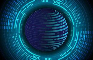 Modern Holographic Globe on Technology Background vector