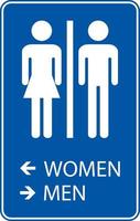 Bathroom Directional Sign Women Left, Men Right vector