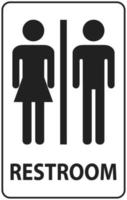 Symbol Bathroom Sign Restroom With Man and Woman Sign vector