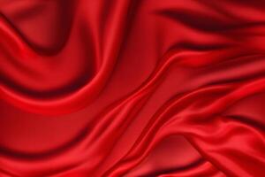 abstract luxury red silk fabric cloth or liquid wave or texture satin background. Neural network photo