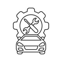 auto reparar icono vector coche reparar ilustración signo. taller símbolo o logo.