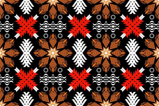 Geometric ethnic oriental traditional art pattern.Figure tribal embroidery style.Design for ethnic background,wallpaper,clothing,wrapping,fabric,element,sarong,vector illustration vector