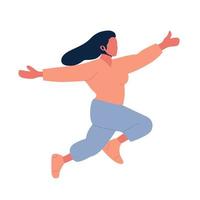 flat design of people jumping and happy happy vector