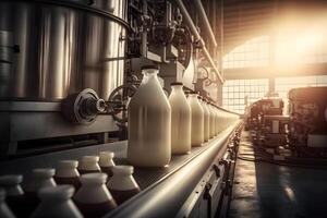 milk production in a factory. Neural network photo