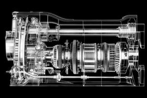 Motor visualization digital. Neural network photo