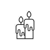 candles icon. outline icon vector