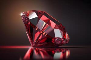 Ruby red on a dark background. Neural network photo