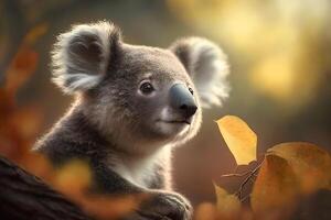 A cute koala. Neural network photo