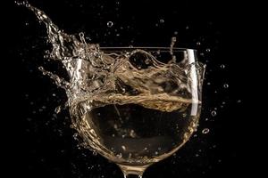 Champagne Splash. AI Generated photo