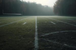 Football field. AI Generated photo