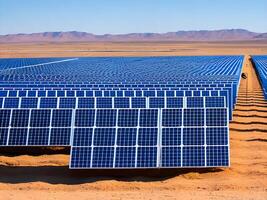 tecnología solar celúla, alternativa fuente de electricidad. concepto de sostenible recursos y renovable energía. generativo ai. foto