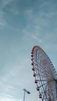 ferris wheel on sky background photo