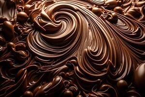 Amazing Chocolate Swirls And Backgrounds. photo