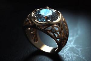 Ring Made Of Diamond. photo