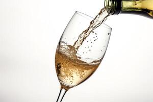 Closeup Of Champagne On White Background. photo