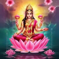 maha lakshmi images download mah laxmi goddess on lotus images photo