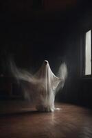 ghost dancing alone in hovering dreamy surreal cinema photo