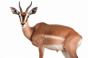 A antelope isolated on white background photo