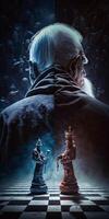 poster of Chess master facing his nemesis in a dream photo