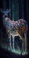 image of a glowing delicate mythological creature in a forest photo