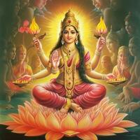 maha lakshmi images download mah laxmi goddess on lotus images photo