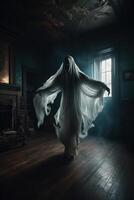 de miedo fantasma bailando solo flotando soñador surrealista cine generativo ai foto