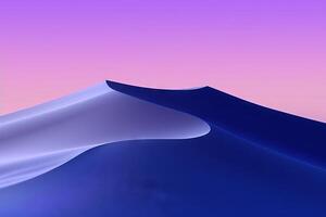 Classic gradient of blue and purple color digital landscape photo