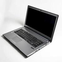 A commercial laptop on white background photo