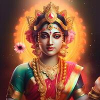 maha lakshmi imágenes descargar mah laxmi diosa en loto imágenes generativo ai foto