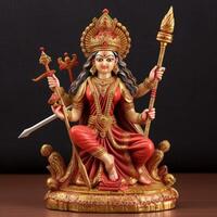 santoshi mata hindu god beautiful sculpture image photo