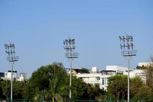 Cricket stadium flood lights poles at Delhi, India, Cricket Stadium Lights photo