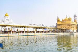 Beautiful view of Golden Temple - Harmandir Sahib in Amritsar, Punjab, India, Famous indian sikh landmark, Golden Temple, the main sanctuary of Sikhs in Amritsar, India photo